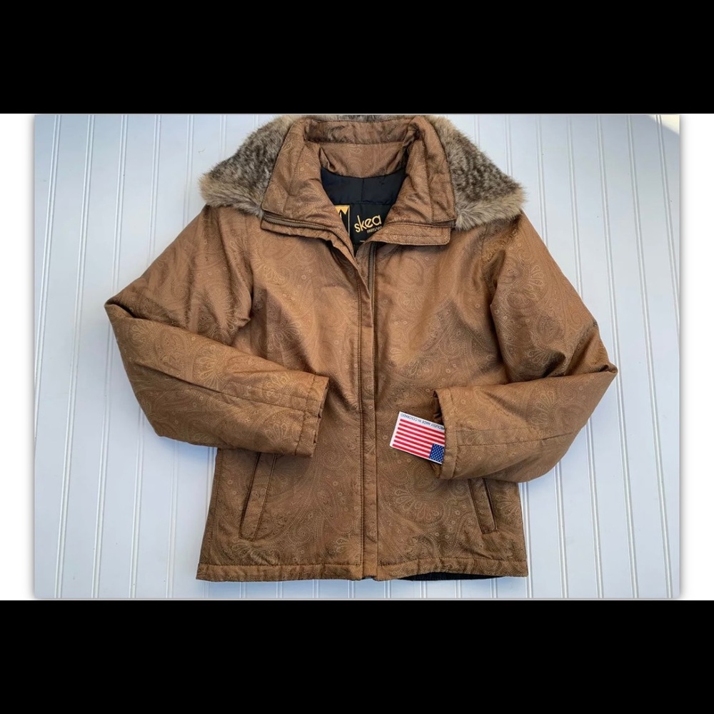 SKEA Gold SKI Snowboard JACKET FUR TRIM 4 Vail NEW